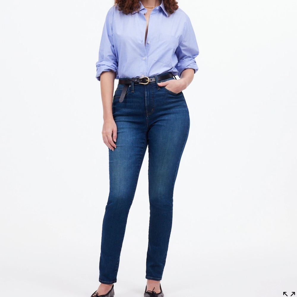 Madewell curvy 10” high rise skinny jeans size 26 in Alabara wash blue stretch
